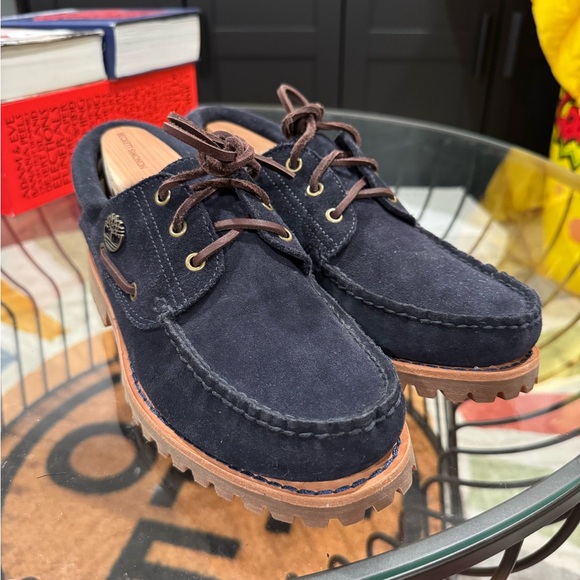 Timberland Other - Timberland 3 eye lug sole Men's Dark Blue Suede Boat Shoes